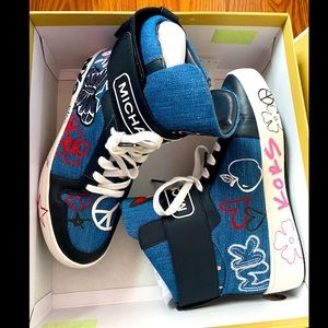 Michael Kors Trent high top denim women size 7